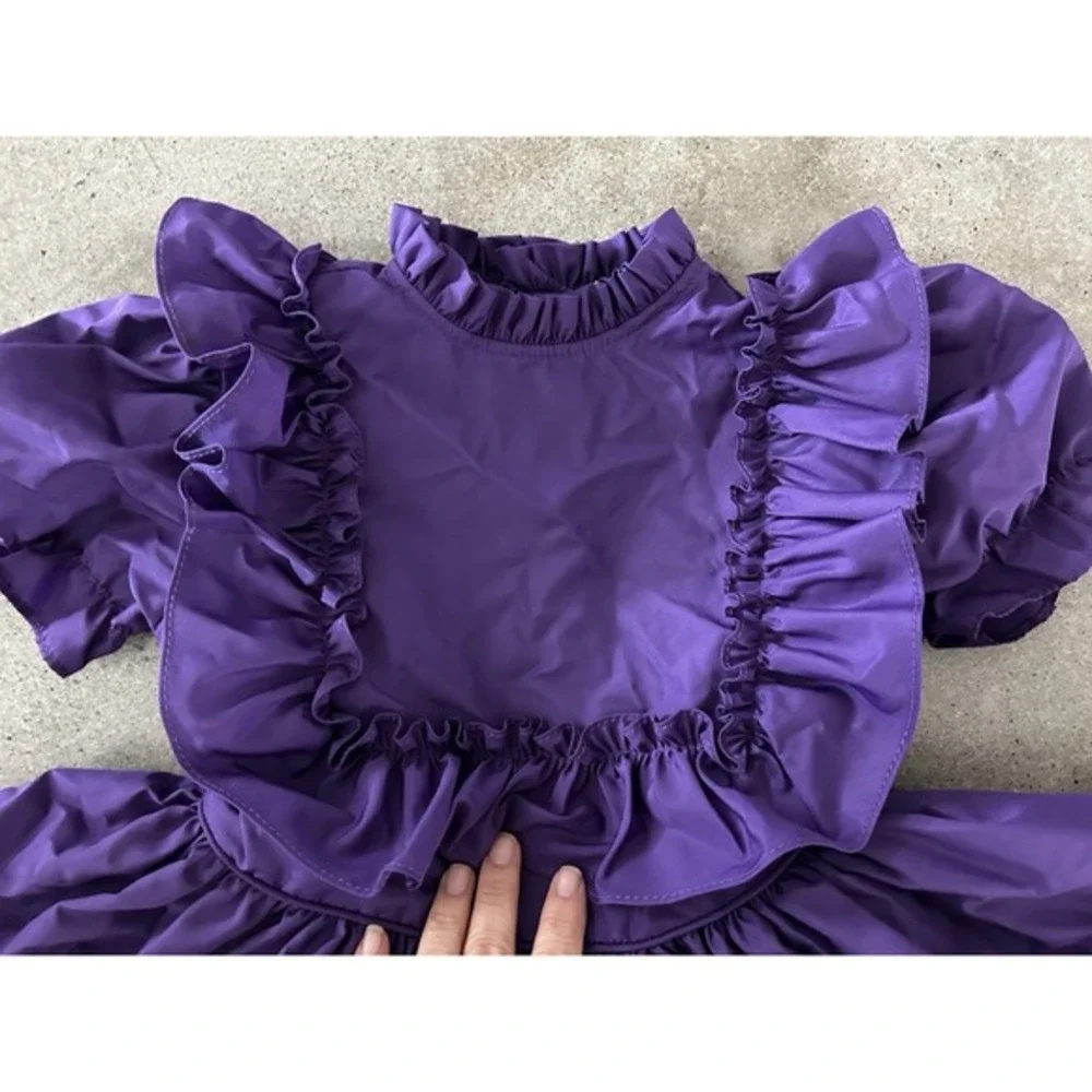 VINTAGE Martha's‎ Miniatures We're Fussy Full Circle Purple Pageant Dress Sz 5